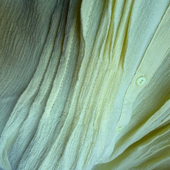 Soft Surroundings Long Sleeve Button Up Embroidered V-Neck Shirt Women's Size M - Picture 8 of 9